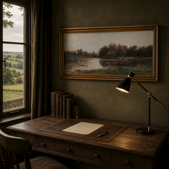 FRAMED LAKE 65x35cm